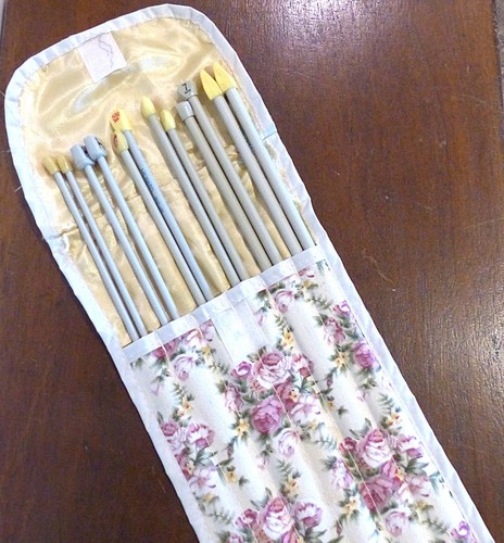 Vintage knitting needle case - knitting,