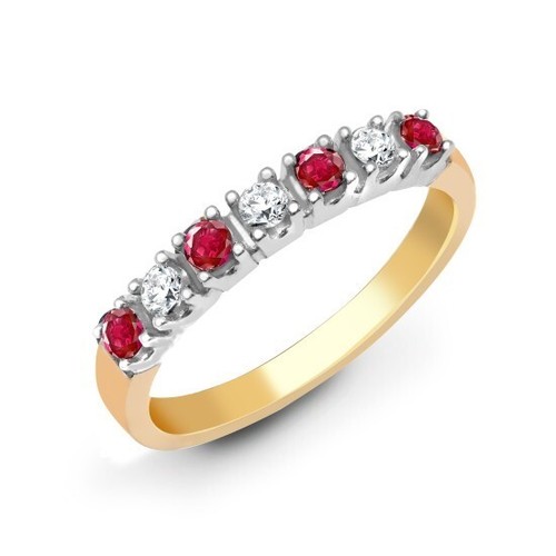 9ct yellow gold half eternity - 9ct,
