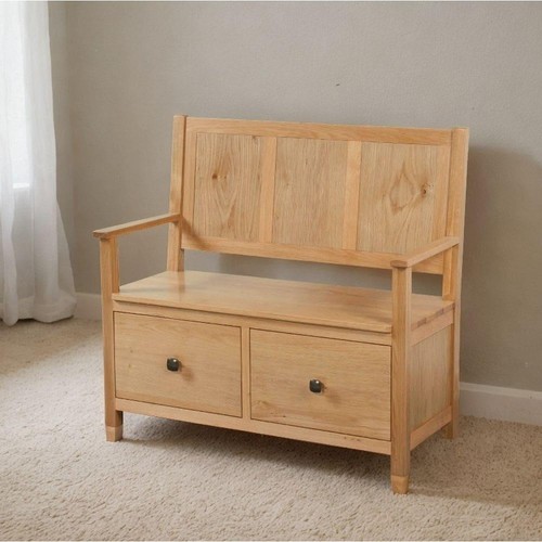 Solid oak monks bench devon - oak,