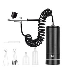 Mini Airbrush Kit Dual Action 0.3mm Spray Gun for Painting Models & Crafts
