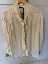 Mint Velvet Champagne Sequin cuff Shirt With Tags, Size Medium Party Season