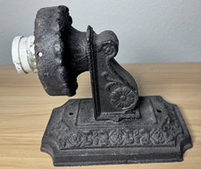 Antique Hewing Cast Iron Electric Wall Sconce / Gothic Architectural Porch Light