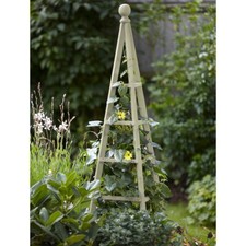 Wooden Garden Obelisk Outdoor Pyramid Climbing Plant Support Trellis Frame 1.9m