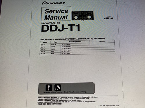 Pioneer ddj service - pioneer, ddj-t1