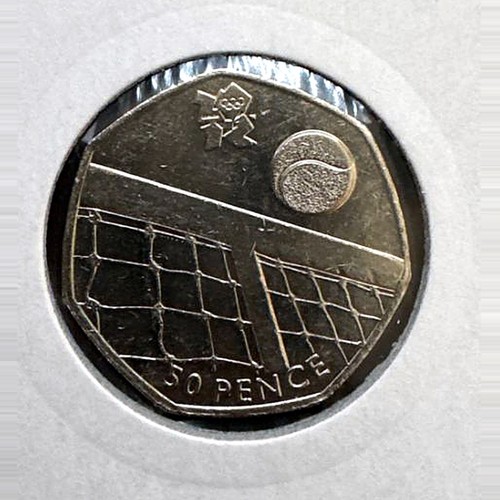 2011 tennis 50p coin london - tennis,