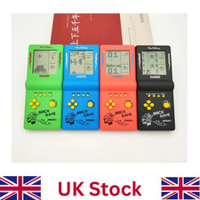 Retro Brick Game Console Handheld Arcade with Big LCD Screen Calculator Games