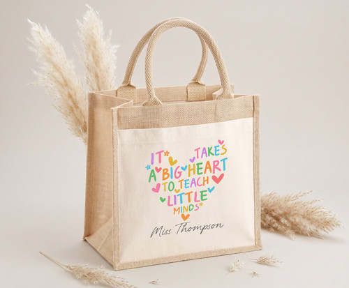 Personalised jute bag tote - personalised,