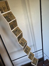 Chinese Vintage Silk Hand Painted Book Miniature Book 50s Art Antique Landscape