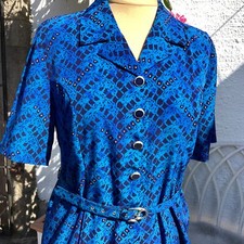 1970s Dress Richard Stump Blue