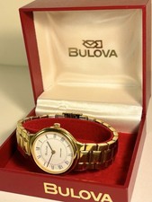 BULOVA Longchamp *BOXED* Men’s Vintage 1960’s Manual Gold Dress Watch - E1129