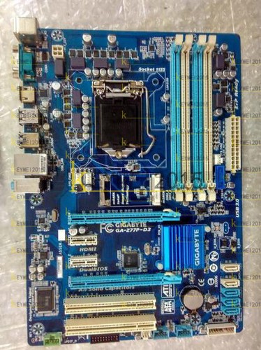 1pcs used gigabyte z77p d3 - 1pcs,