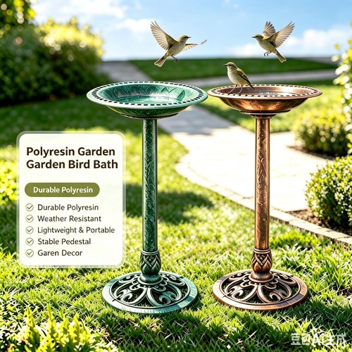 Vintage pedestal bird - bird, bath