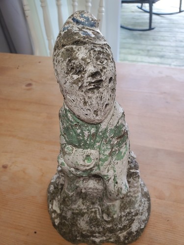 Vintage garden gnome - vintage, stone