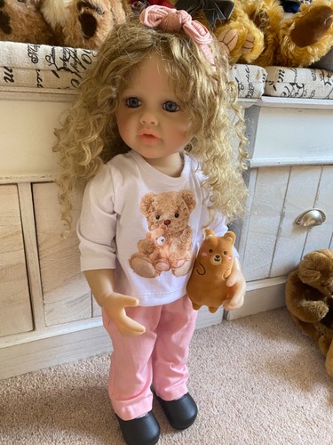 Vinyl doll full body curly - doll,