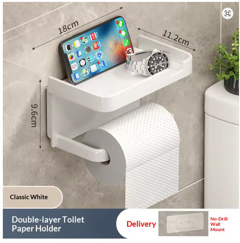 Wall mounted toilet - mounted, paper