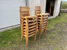 Retro plywood stacking chairs - ,