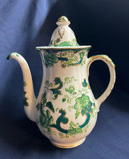 MASON'S "MANDALAY CHARTREUSE" Ironstone Coffee Pot & LID  England
