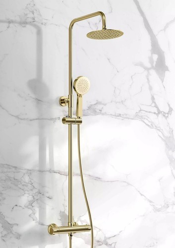 Round brushed brass - round,
