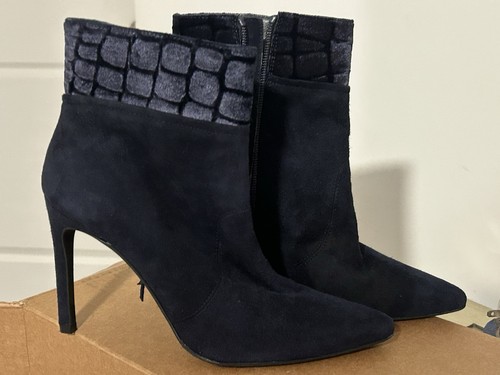 Black suede stiletto ankle - black,