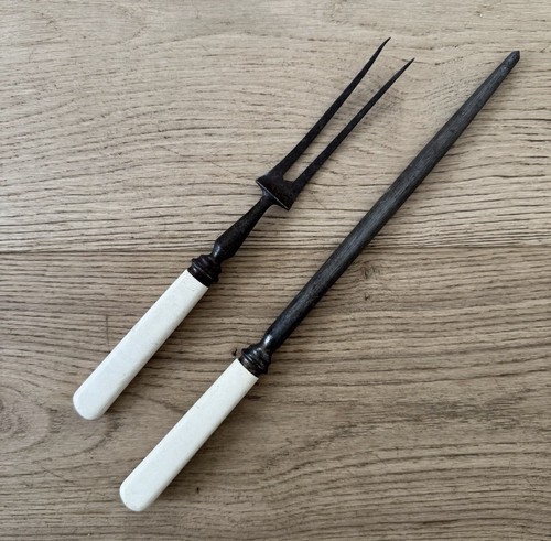 Vintage carving fork - carving,
