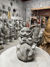 Cheshire Cat Garden ornament concrete statue sculpture Smiling Cheshire cat WOW*