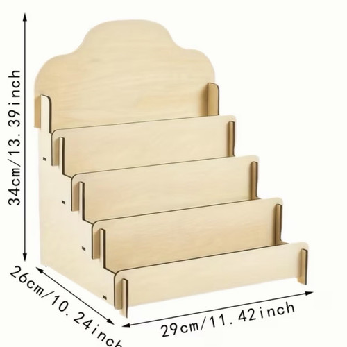 Wood tiered tier card - 4,