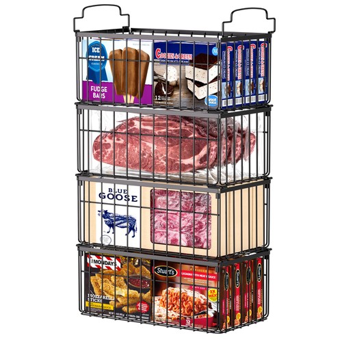 Freezer organizer bins pack - freezer,