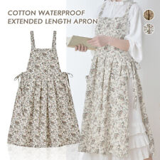 Women Cotton Dress Cross Back Apron Loose Housework Garden Florist Baking Wrap
