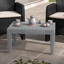 Grey Rattan Coffee End Table