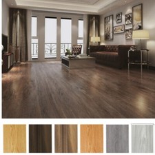 5m² Floor Planks Tiles Self Adhesive Wood Effect Vinyl Flooring Kitchen Bathroom