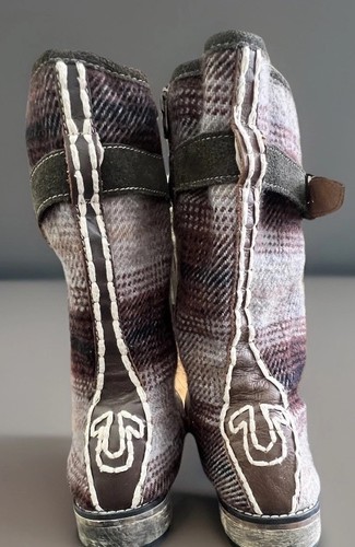 True religion boots plaid wool - true,