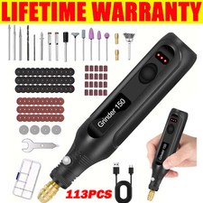 Cordless Rotary Multi Tool Variable 3-Speed &113 Accessory Set Dremel Compatible