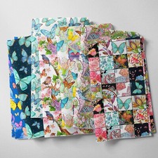 100% Cotton Butterflies Floral