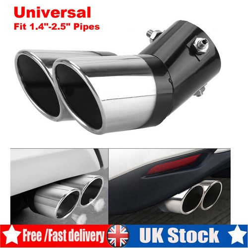 Curved car tailpipe twin - curved,