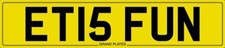 ET INITIALS NUMBER PLATE ET15 FUN PRIVATE REGISTRATION WITH FEES INCLUDED
