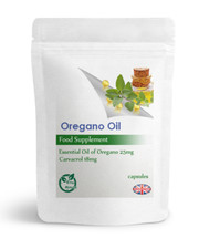 Oregano Oil 25mg Softgel Capsules, Ancient Antibiotic, Food Supplement, UK Made
