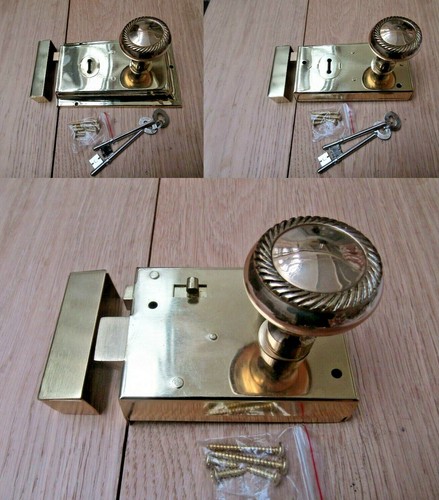 Rim lock door knob handle - door,
