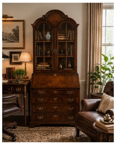 19th century walnut and - 19th,