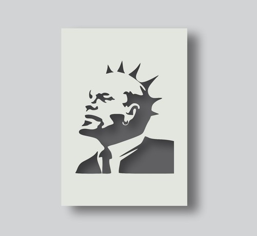 Banksy lenin punk reusable - lenin,