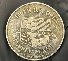 100TH U.S. OPEN PEBBLE BEACH 1oz SILVER ROUND from 2000 U.S. Golf Association