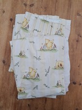 Vintage Winnie the Pooh classic original design nursery curtains pleated lined 