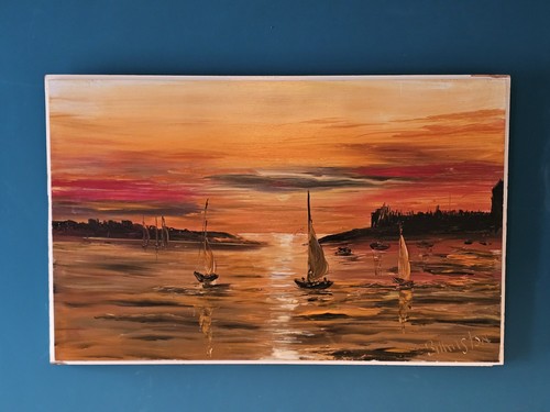 Signed vintage oil - signed,,