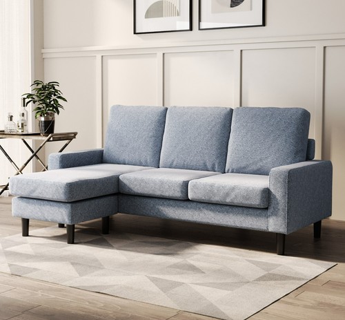 Seater linen corner sofa - 3,