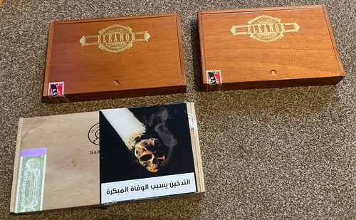 Vintage wooden cigar boxes - cigar,