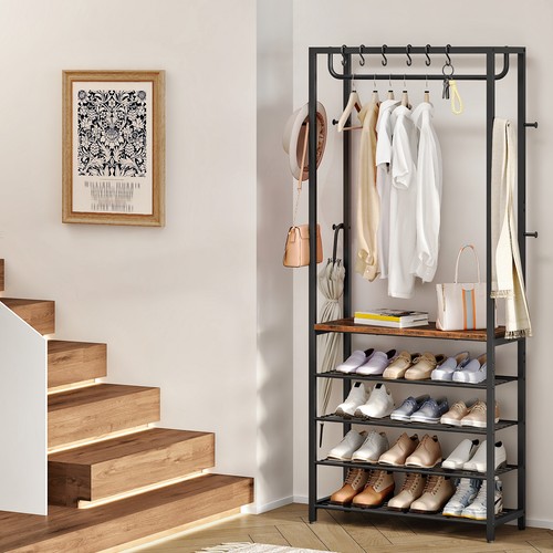 Coat rack shoe storage hall - w/shoe,