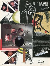 1985 Print Ad Pearl Export EX-5500 Ichiban Drum Kit w Frankie Banali Robb Reiner