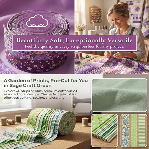 Jelly roll fabric - jelly, 100%