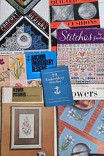 7 x vintage embroidery and