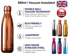 Stainless Steel Water Bottle Insulated Thermal Double Wall Vacuum Flask 500ml