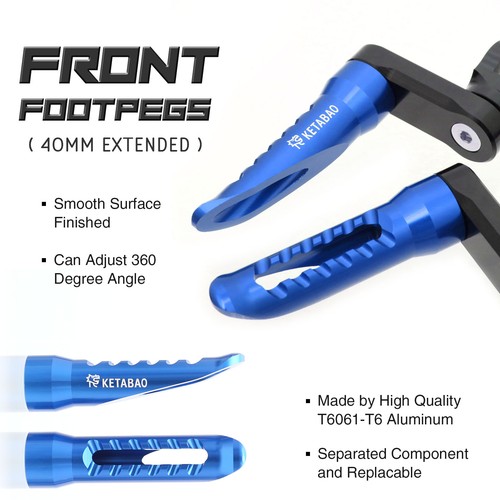Blue ranger front foot pegs - blue,